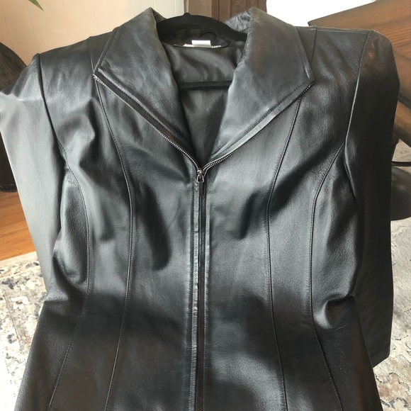 2 for $40 - Vintage East 5th women’s genuine leather jacket, black, size M